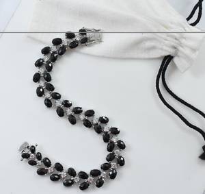 Black Onyx <b>Bracelet</b> 925 Sterling <b>Silver</b> Gemstone Jewelry Lightweight Elegant Minimal <b>Bracelet</b> For Women Gift - Product Image 4