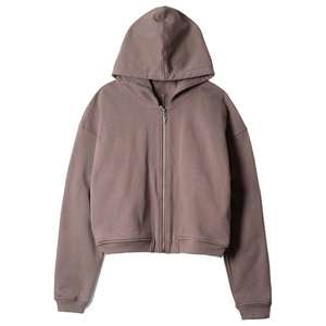 Sweat à capuche zippé pour homme, surdimensionné, de haute qualité, style vintage, effet délavé soleil et usé, délavé à l'acide - Product Image 6