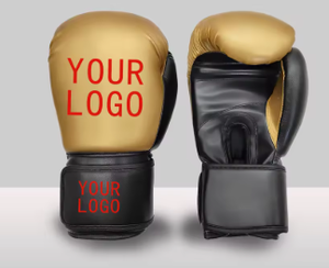 Gants de boxe rouges en PU, gants d'entraînement à doigts entiers avec fermeture Velcro pour adultes, unisexe - Product Image 6