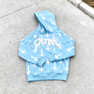 Nesta Sports Vintage Heavyweight 3D Puff Hoodie Unisexe Coupe Courte Ajustée Oversize Imprimé Lettres en Mousse Hiver - Product Image 2