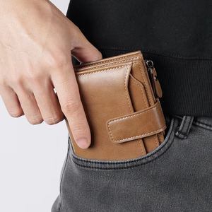 Portefeuille fin en cuir pour homme, nouveau design personnalisé pour jeunes étudiants - Product Image 6