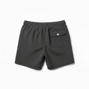 Men's High <b>Elastic</b> Waist Canvas Knitted Shorts with Quick Dry Breathable Anti-Wrinkle Features and Pockets - Product Image 2