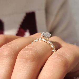Best Selling Vintage 925 Silver Radiant Cut Moissanite Engagement Ring for Wedding & Party Wear Export Price - Product Image 3