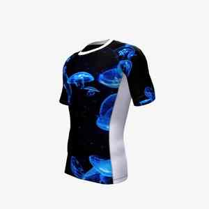 Protection cutanée spécialisée pour l'entraînement en salle de sport, utilisant une impression par sublimation à refroidissement avancé, Rash Guard - Product Image 5