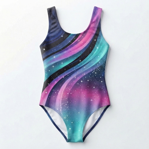Maillot de Gimnasia sin Mangas para Niñas, Personalizado por Sublimación, con Tela de Nailon, Spandex y Poliéster, Cómodo para Entrenamiento de Adultos - Product Image 1