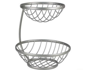 New Two-Tier Vintage Fruit <b>Basket</b> Stand Metal <b>Wire</b> Kitchen Countertop Tableware Holder Customized Size Shape <b>Storage</b> <b>Baskets</b> - Product Image 5