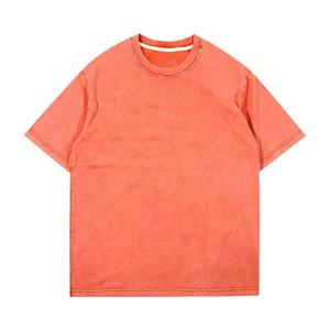 T-shirt Oversize Délavé à l'Acide 100% Coton Vintage, Col Rond, Manches Courtes, Streetwear Uni pour Homme - Product Image 6