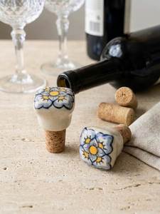 Bouchon de bouteille de vin en céramique mignon, nouveauté décorative, scellant réutilisable pour la maison, le bar, la cuisine, le restaurant et les cadeaux - Product Image 1