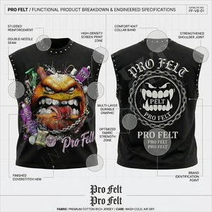 Débardeur sans manches personnalisé en coton, style streetwear punk, coupe oversize, tendance, pour l'été, décontracté, fitness - Product Image 3