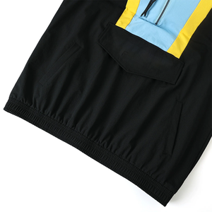 Nueva Chaqueta Cortavientos Ligera Personalizada de la Universidad del Sur en Contraste Negro y Azul Cielo para Uso en Fraternidades, Pedidos al por Mayor para el Campus - Product Image 3