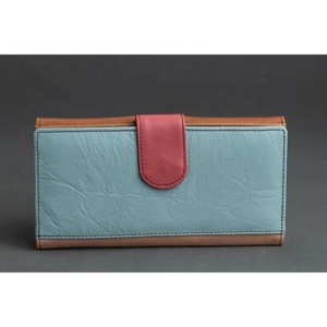 LW Women's Fashionable Candy Color Leather Travel Wallet <b>Long</b> Clutch <b>Bag</b> Simple Multi-Functional Buckle Custom Size Accepted - Product Image 2