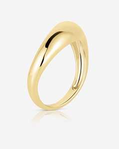 Curved Wedding Band Minimalist Chunky <b>Stacking</b> For Women Everyday Modern Gold Statement <b>Ring</b> Custom Wholesale 14K 18K Solid Gold - Product Image 5