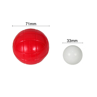Ensemble de 6 boules de pétanque colorées en plastique pour jardin, pelouse et plage
