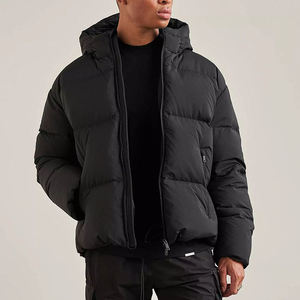 Outdoor Winter <b>Down</b> Coat Adjustable Hood Full Zipper Mens Puffer Jacket Warm Printed Bubble Jacket Wholesale Style - Product Image 1