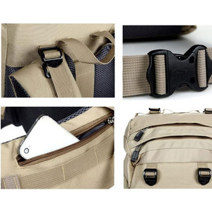Outdoor Hiking <b>Backpack</b> 80L Waterproof Canvas Unisex Adult Travel Bag Beige Large Capacity <b>Trekking</b> Rucksack - Product Image 5