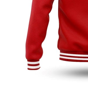 Fashion Men Varsity <b>Jacket</b> Custom Embroidered Letterman Coat Wool <b>Leather</b> Sleeves OEM ODM Factory Sample Service - Product Image 6