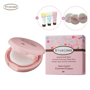 Rivecowe CC Pact แป้งอัดแข็งผสมสารสกัดจากสมุนไพร 8 ชนิด สำหรับผิวมัน-8 กรัม ควบคุมความมันและปรับสีผิวให้สม่ำเสมออย่างเป็นธรรมชาติ - Product Image 1