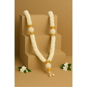 Guirlande de jasmin artificiel Mogra Haar pour décoration d'idoles sacrées - Product Image 1