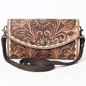 Genuine Leather Custom <b>Fringe</b> Hand Tooled Bohemian Autumn Handmade Handcrafted Purse Southern Western Trending Bags for Women - Product Image 3