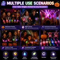 Montre lumineuse de dessin animé d'Halloween, bracelet clignotant en plastique, cadeau promotionnel unisexe pour les 14 ans et plus, idéal pour les marchés nocturnes et les stands de rue