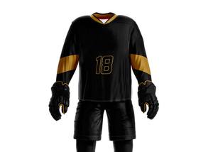 Uniforme de hockey sur glace pour hommes de qualité supérieure, vêtements pour adultes, vente chaude, prix bas, uniforme de hockey sur glace respirant entièrement personnalisable - Product Image 4