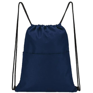 Sac à dos personnalisé en coton mélangé recyclé 140 GSM avec cordon de serrage, base en coton naturel, sac de sport, logo personnalisé, fournisseur OEM ODM en gros - Product Image 2