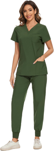 Custom Colors 3XL Unisex Medical <b>Doctor</b> Uniform Women's Slim Scrub Top V-Neck New Nurse Pharmacy Hospital Uniform - Product Image 3