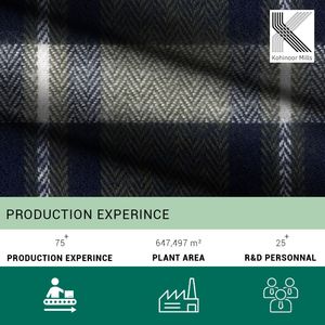 Tissu Sergé Chevrons 100% Coton Teint en Fil 170 GSM Vert Marine à Carreaux Tissage en Relief Finition Douce Fabricant OEM ODM Vente en Gros - Product Image 5