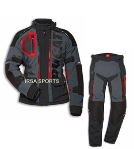 Traje de Motociclismo Ducati Strada C5 Adventure para Mujer - Ropa de Cordura para Todo Clima - Traje de Moto Impermeable con Protección - Gris - Product Image 1