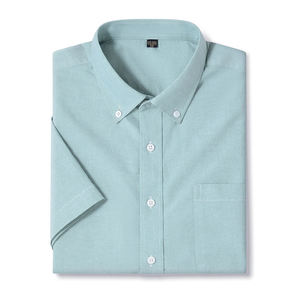 Chemise décontractée pour homme en coton Oxford rayé, anti-plis, respirante, à fermeture tricotée, grandes tailles, coupe régulière, printemps - Product Image 3