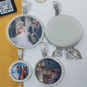 925 Sterling Silver Jewelry Moissanite Picture <strong>Pendant</strong> Passes Diamond Tester <strong>Customized</strong> <strong>Photo</strong> <strong>Pendant</strong> Necklace
