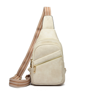 Bolso de pecho minimalista, bolso de hombro con cierre de cremallera, microfibra, cuero sintético, marrón, duradero, uso diario, todas las estaciones - Product Image 4