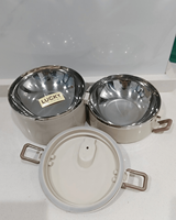 Boîte à lunch isotherme ronde grande capacité LB22, boîte à bento thermique double couche de qualité alimentaire pour les employés de bureau et les étudiants