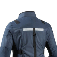 Blouson Moto Hiver Unisexe Personnalisé OEM en Cuir et Toile Imperméable Coupe-Vent Respirant Anti-UV Col Montant Logo Avant
