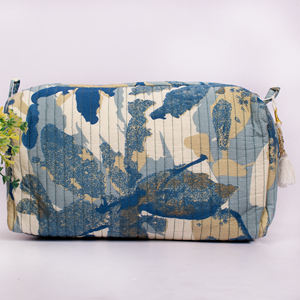 Trousse de Toilette Matelassée Lavable en Gros avec Fermeture Éclair, Pochette à Maquillage Écologique en Toile de Coton, Pochette à Accessoires Double Face pour Cosmétiques - Product Image 3