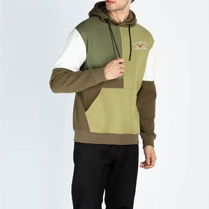 Sweat-shirts surdimensionnés personnalisés pour hommes, style streetwear, avec contraste de couleurs, sweats à capuche d'hiver pour hommes en gros - Product Image 4