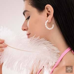 ตุ้มหูไข่มุกงาช้างคลาสสิค prao - Product Image 3