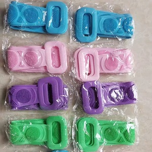 Produits sanitaires écologiques sans BPA, imperméables, brosse de douche exfoliante double face, ceinture de bain en silicone, serviette de bain - Product Image 5