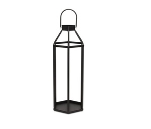 Farol de Metal Personalizado para Velas con Acabado Negro Mate, Venta al por Mayor de Fábrica, para Hoteles y Decoración del Hogar - Product Image 1