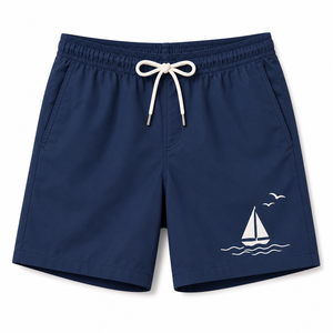 Wholesale Men's Summer Shorts Custom Logo Lightweight Quick Dry Casual Beach Shorts with Elastic Waist Adjustable Drawstring - Product Image 1