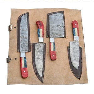 Handmade Carbon Steel Chef <b>Knife</b> <b>Set</b> 5 Pieces Razor <b>Sharp</b> Forged Sustainable Multifunction Customizable Wood Handle Custom Logo - Product Image 5