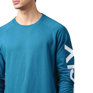 เสื้อสเวตเชิ้ตคอกลมพิมพ์ลายทั้งตัวสำหรับผู้ชาย ผ้าฝ้าย 100% ลายตัวอักษร เทคนิคการพิมพ์แบบระเหิด ดีไซน์บุซับในสำหรับฤดูใบไม้ร่วง - Product Image 2