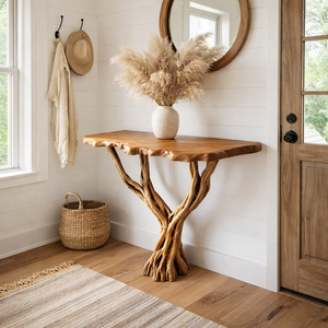 Natural Wood <b>live</b> <b>edge</b> entry way <b>table</b> handcrafted solid wood side <b>table</b> decor furniture Drift wood console <b>table</b> home decotable - Product Image 2