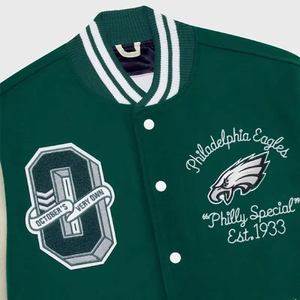 Vintage Inspired Letterman <b>Jacket</b> for <b>Men</b> PU <b>Leather</b> Varsity Bomber Embroidered Waterproof Reversible Winter <b>Jacket</b> Polyester - Product Image 3