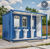 Cabine de toilettes modulaire portable à structure en acier à installation rapide pour projets de rénovation des écoles et des collectivités