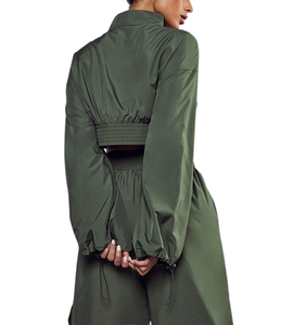 Ensemble de survêtement coupe-vent brodé d'été de haute qualité pour femme – Veste sport élégante grande taille décontractée personnalisable - Product Image 2