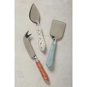 Ensemble de couteaux à fromage en métal, vaisselle classique, ustensiles de qualité supérieure pour la découpe du fromage, pour les fêtes - Product Image 1