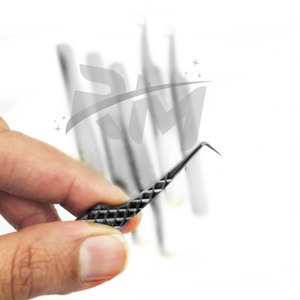 Pince à épiler professionnelle RMI en acier inoxydable de haute qualité, pointe à 75 degrés, logo personnalisé, pour extensions de cils - Product Image 6