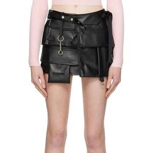 Minifalda de Cuero Elegante para Mujer, Cintura Alta, Ajustada, Estilo Casual para Fiesta o Estilo Urbano - Product Image 2