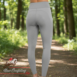 Leggings ecuestres de cintura alta con panel de agarre, pantalones de montar duraderos, leggings deportivos para equitación. - Product Image 5